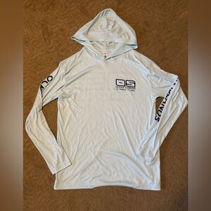 Ocean Safari Light Gray Men's Rash Guard Hoodie